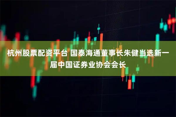 杭州股票配资平台 国泰海通董事长朱健当选新一届中国证券业协会会长