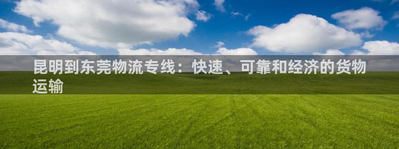 昆明到东莞物流专线：快速、可靠和经济的货物
运输(图1)